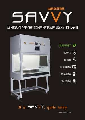 SAVVY - Mikrobiologische Sicherheitswerkbänke Klasse II typ A2