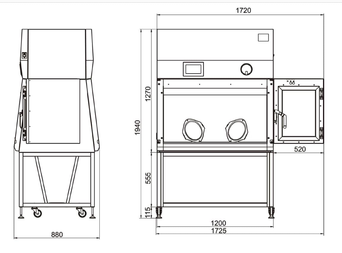 Dimensional drawing -class III Protect Vis-A-Vis(332.120)