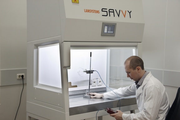 Acceptance testing of biosafety cabinet SAVVY